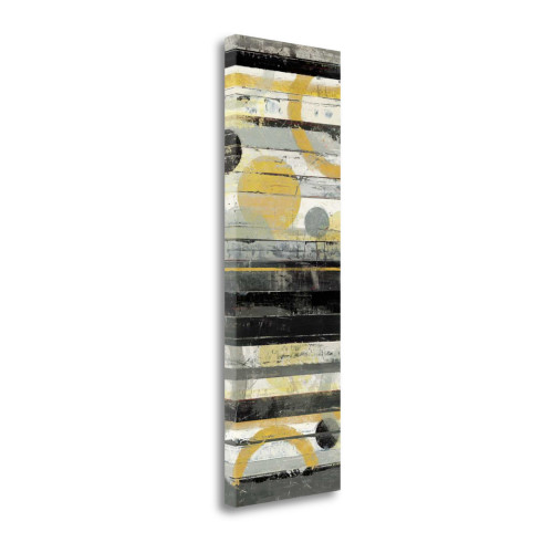 Yellow Zephyr Panel 2 Wrapped Canvas Print Living Room Wall Art