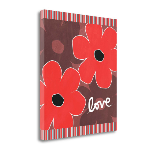 Floral Love 2 Wrapped Canvas Print Living Room Wall Art