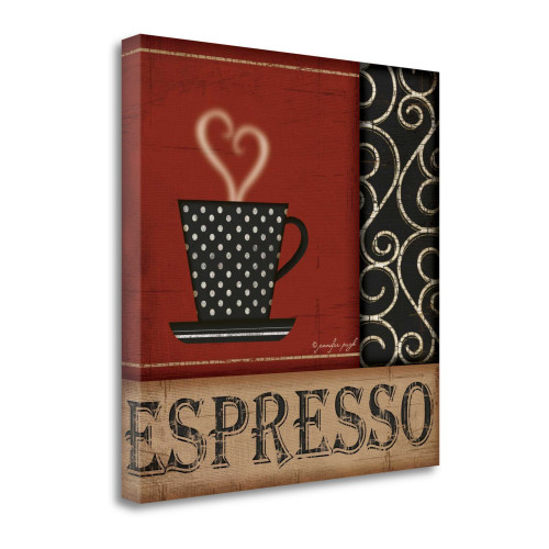 Espresso 7 Wrapped Canvas Print Living Room Wall Art