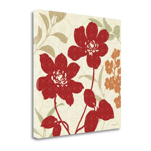 Floral Shadows I Wrapped Canvas Print Living Room Wall Art