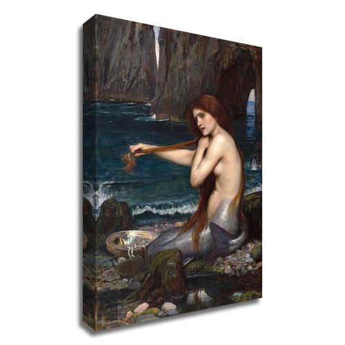 "A Mermaid" Wrapped Canvas Print Wall Art