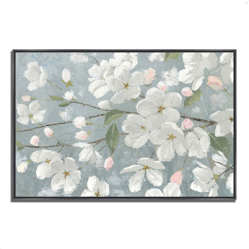 Spring Beautiful 5 Black Wrapped Canvas Print Wall Art