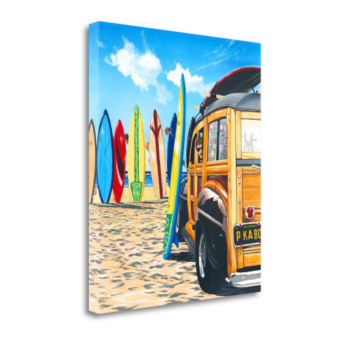 Beach Cruiser Kids 4 Wrapped Canvas Print Wall Art
