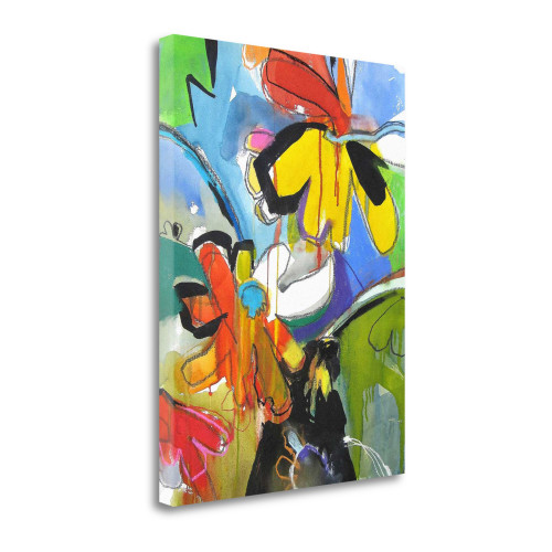 Fresh Daisies 1 Wrapped Canvas Print Living Room Wall Art
