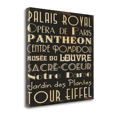 Paris Collage IV Wrapped Canvas Print Living Room Wall Art