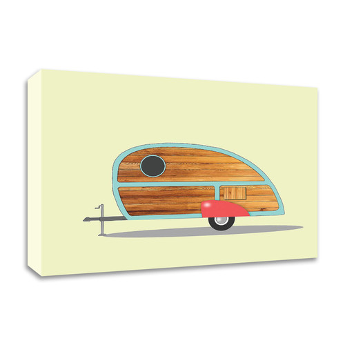 Teardrop Camper Wrapped Canvas Print Wall Art