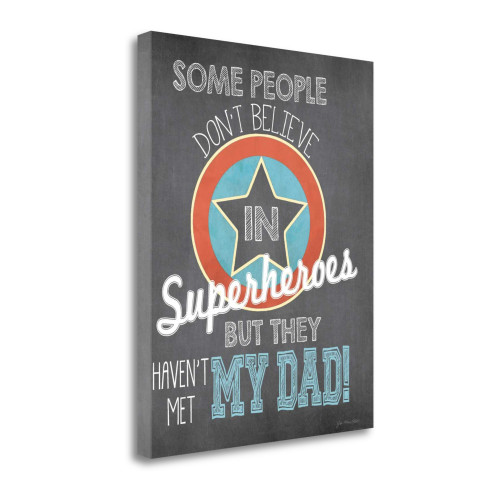 Superhero Dad Wrapped Canvas Print Wall Art