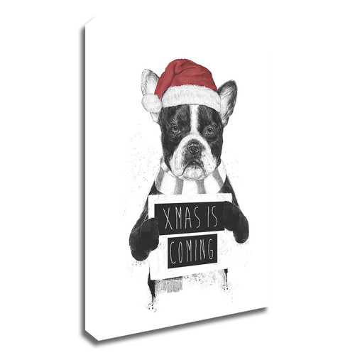 "Xmas Is Coming" Wrapped Canvas Print Wall Art