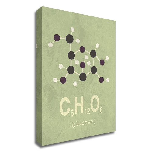 "Molecule Glucose" Wrapped Canvas Print Wall Art