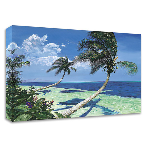 "Beckoning Palms" Wrapped Canvas Print Wall Art