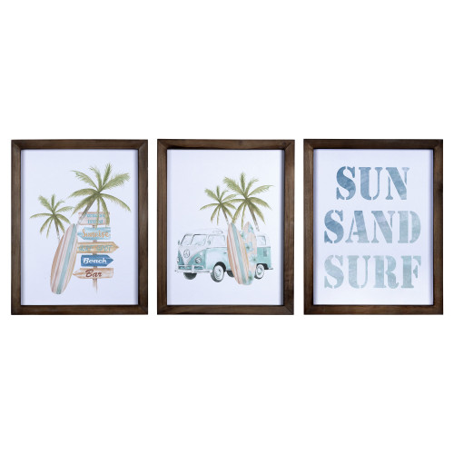 Set of Three Beach Themed Wall Art