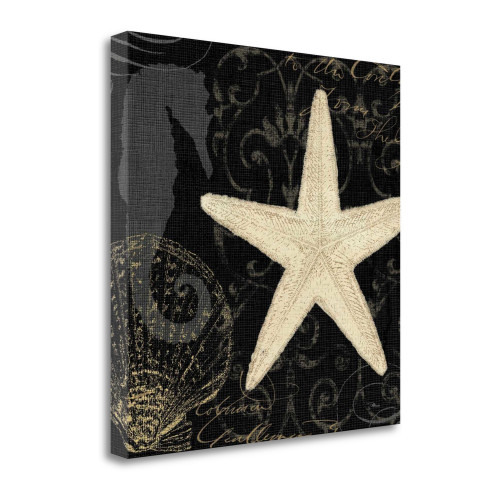 Coastal Moonlight I Wrapped Canvas Print Living Room Wall Art