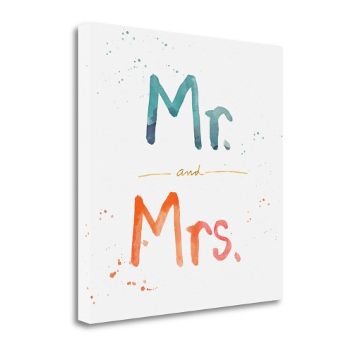 Mr. And Mrs. 2 Wrapped Canvas Print Living Room Wall Art