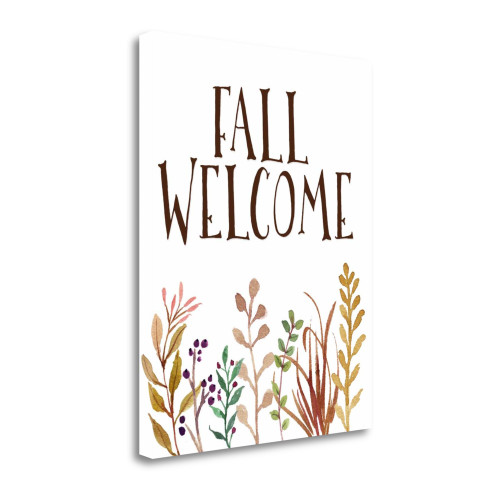 Fall Welcome 1 Wrapped Canvas Print Living Room Wall Art