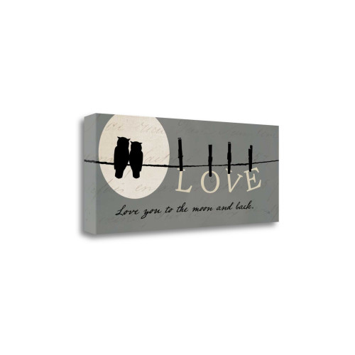 Moon Lovers I Wrapped Canvas Print Living Room Wall Art