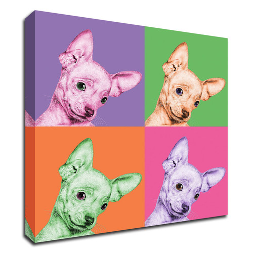 "Sweet Chihuahua Pop" Wrapped Canvas Print Wall Art