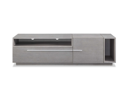 67" X 17" X 18.5" Gray oak Veneer TV Unit