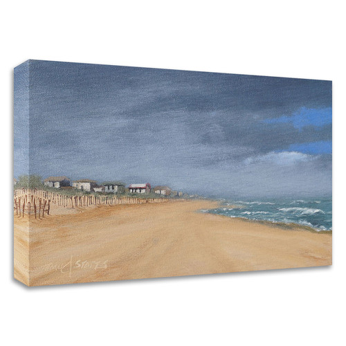 "Beach Houses And Surf" Wrapped Canvas Print Wall Art