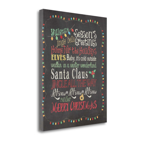 Seasons Greetings 7 Wrapped Canvas Print Wall Art