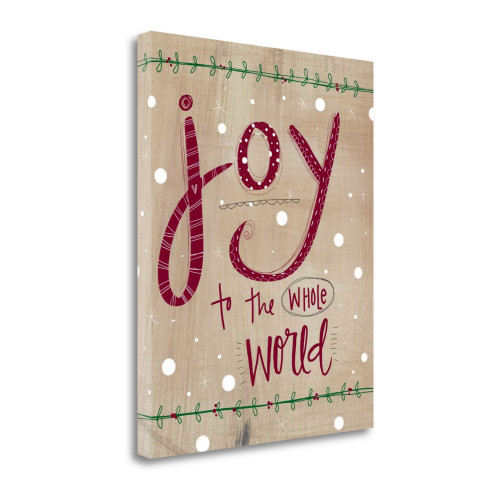 Joy To The Whole World 3 Wrapped Canvas Print Living Room Wall Art