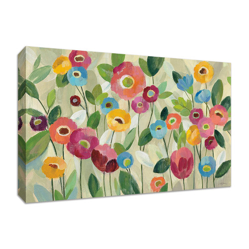 Fairy Tale Flowers V Wrapped Canvas Print Wall Art