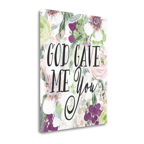 God Gave Me You 1 Wrapped Canvas Print Living Room Wall Art