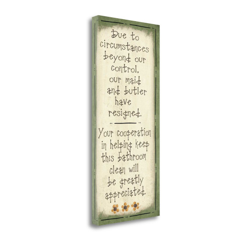 Bathroom Clean 2 Wrapped Canvas Print Living Room Wall Art