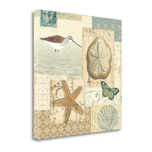 Coastal Collage III Wrapped Canvas Print Living Room Wall Art