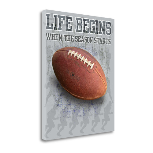 Life Begins 2 Wrapped Canvas Print Living Room Wall Art