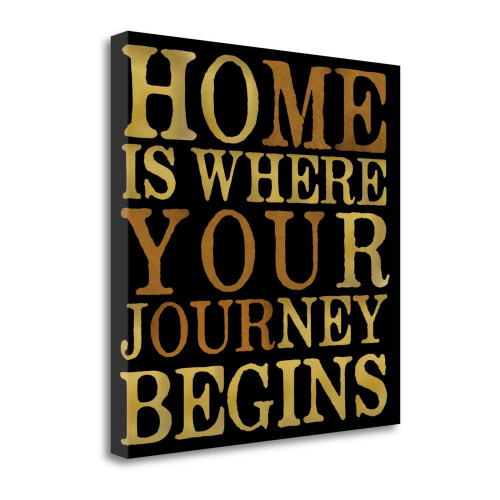 Home 4 Wrapped Canvas Print Living Room Wall Art