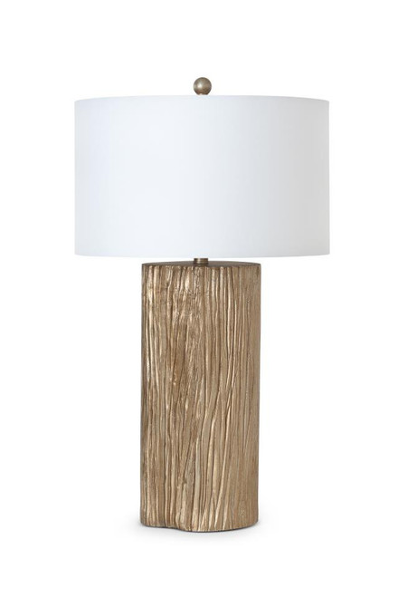 Set Of Two 30" Gold Table Lamps With White Drum Shade