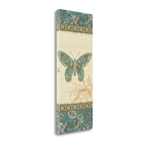 Natures Pattern II In Blue Wrapped Canvas Print Living Room Wall Art