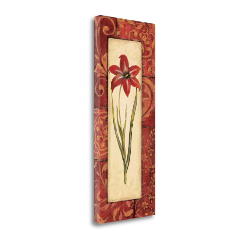 Vintage Crimson I Wrapped Canvas Print Living Room Wall Art