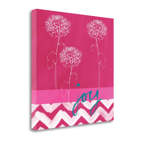 Joy 2 Wrapped Canvas Print Living Room Wall Art