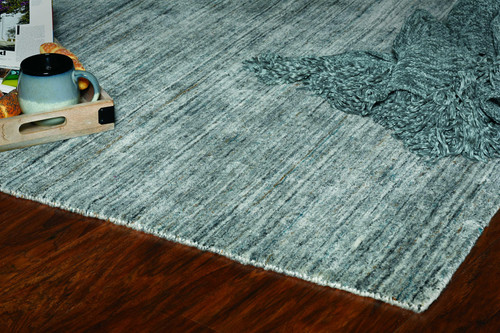 60" X 96" Grey Pet Yarn Rug