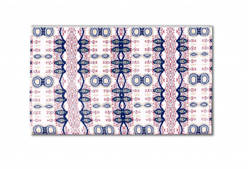 5' X 7' Red And Blue Oriental Area Rug