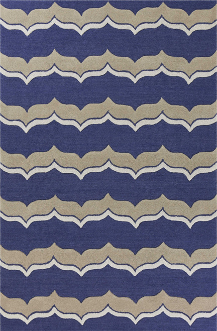 3'3" x 5'3" Wool Indigo Pumice Area Rug