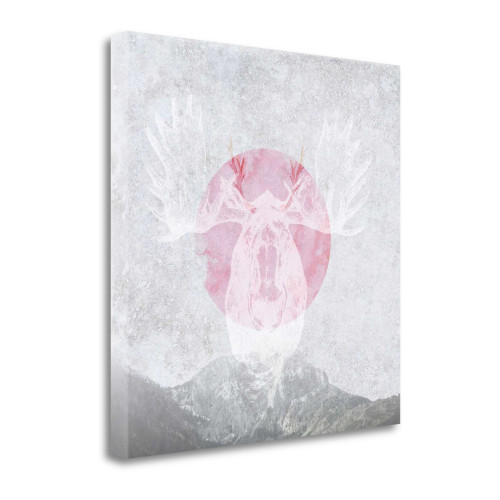 Moose 1 Wrapped Canvas Print Living Room Wall Art