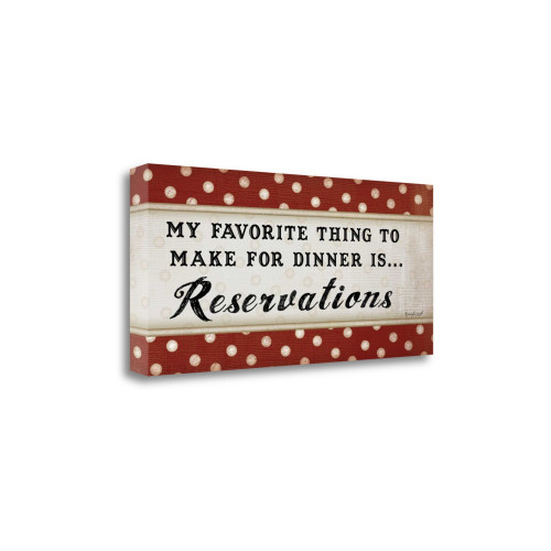 Dinner Reservations 3 Wrapped Canvas Print Living Room Wall Art