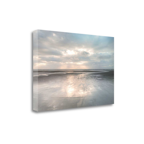 Silver Sands 3 Wrapped Canvas Print Living Room Wall Art