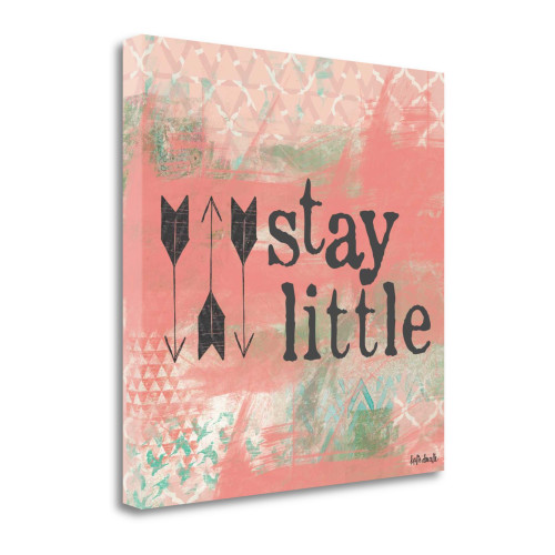Stay Little Pink 3 Wrapped Canvas Print Living Room Wall Art
