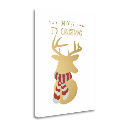 Oh Deer Wrapped Canvas Print Wall Art