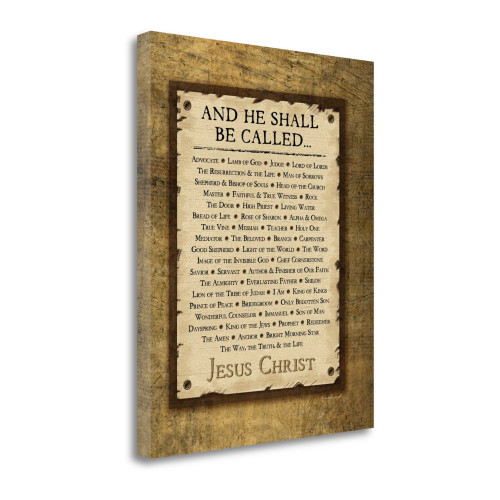 Names Of Christ 4 Wrapped Canvas Print Living Room Wall Art