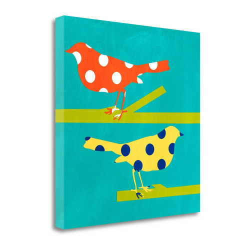 Orange And Yellow Bird 2 Wrapped Canvas Print Living Room Wall Art