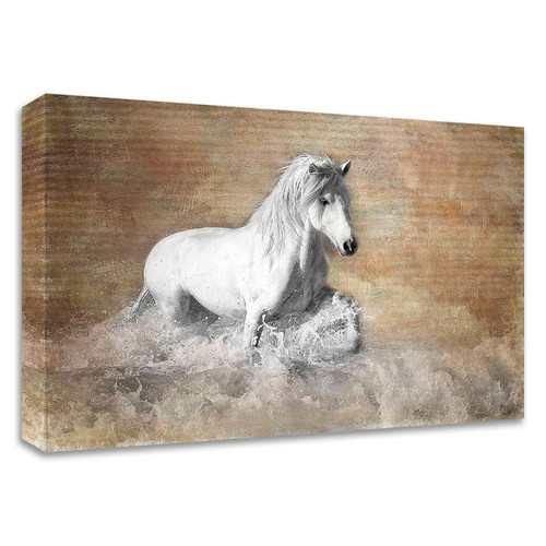 "Jump The Wave" Wrapped Canvas Print Wall Art
