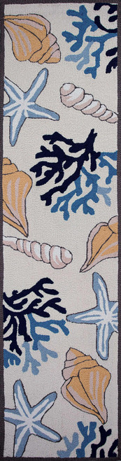 90" X 114" Ivory Polyester Rug