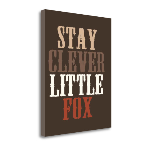 Stay Clever 3 Wrapped Canvas Print Living Room Wall Art