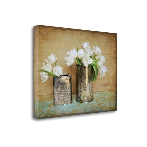 Vintage Tulips I Wrapped Canvas Print Living Room Wall Art