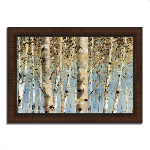 White Forest I Brown Picture Frame Print Wall Art