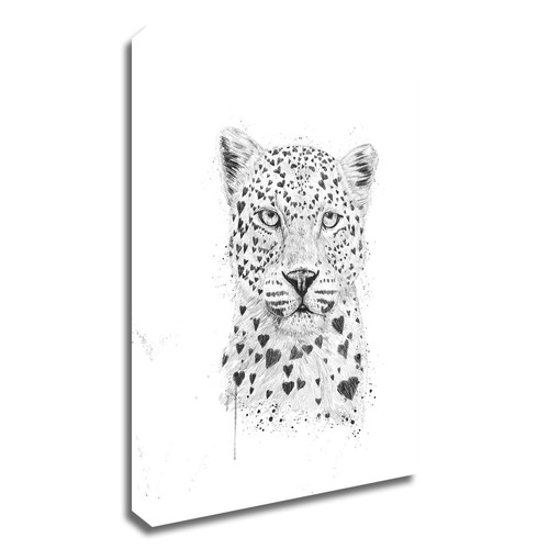 "Lovely Leopard" Wrapped Canvas Print Wall Art
